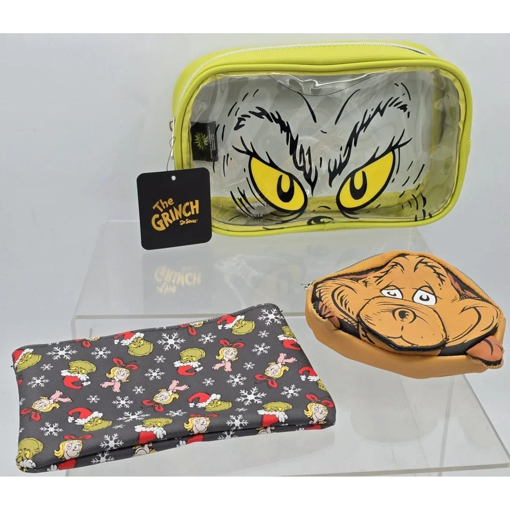 Bioworld Dr. Seuss Grinch Travel Cosmetic Bags - Set of 3‎